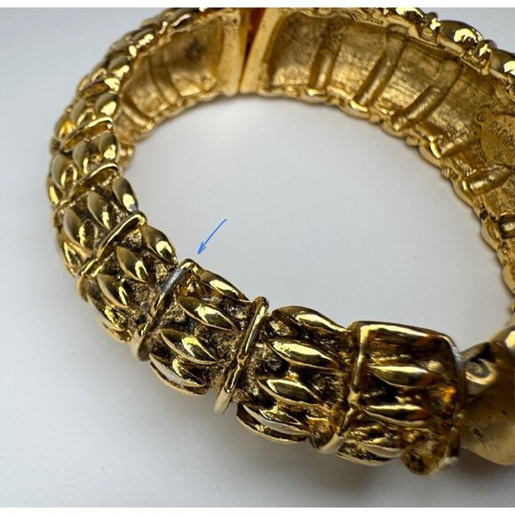 Vintage Jose Maria Barrera Rare Bracelet Bangle Gold - Picture 8 of 8